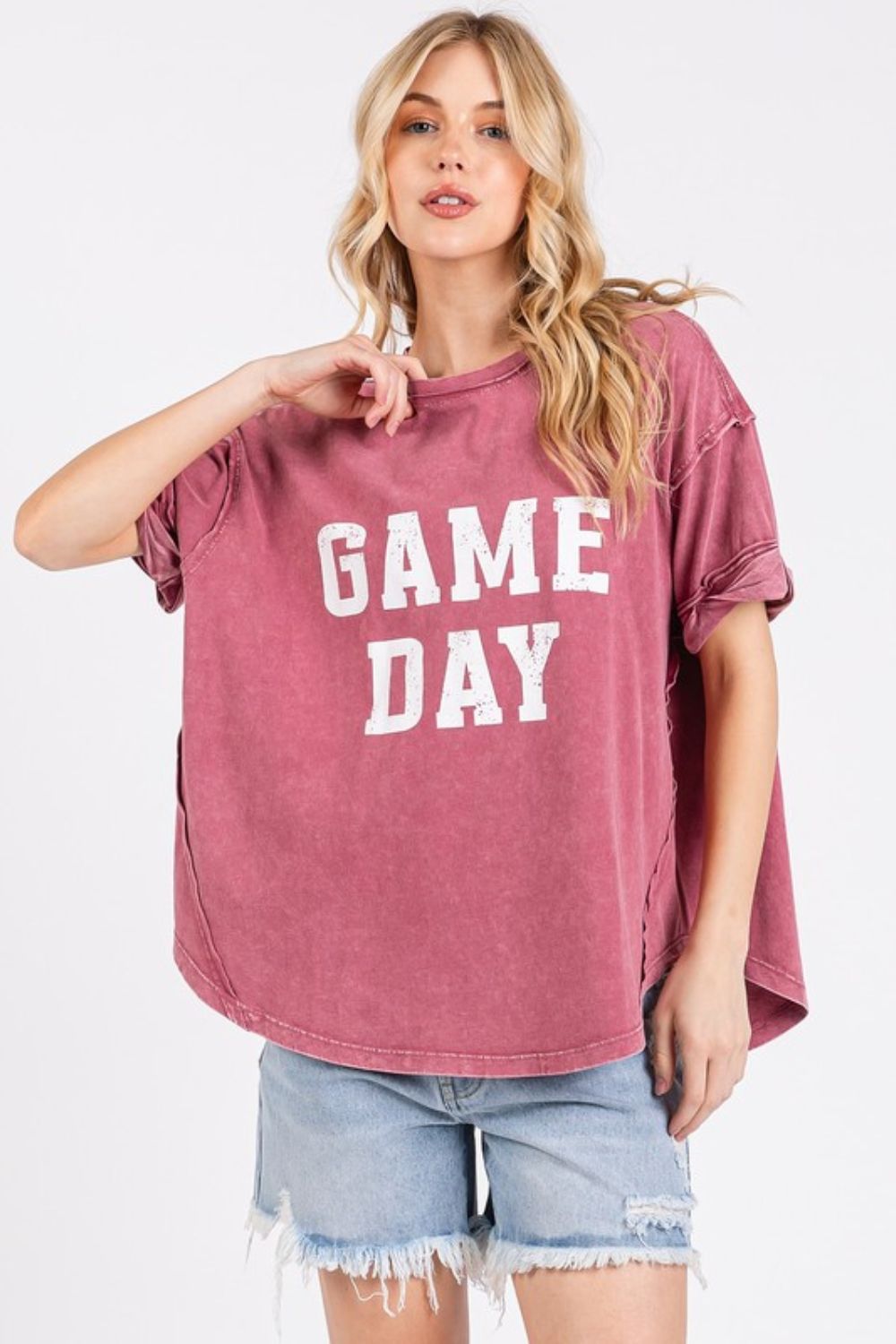 Mittoshop GAME DAY Round Neck Short Sleeve Cotton T-Shirt