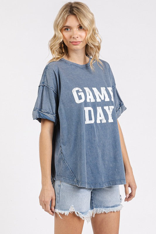Mittoshop GAME DAY Round Neck Short Sleeve Cotton T-Shirt