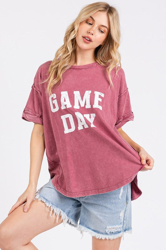 Mittoshop GAME DAY Round Neck Short Sleeve Cotton T-Shirt