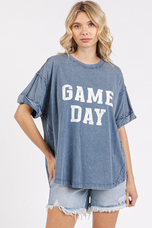 Mittoshop GAME DAY Round Neck Short Sleeve Cotton T-Shirt