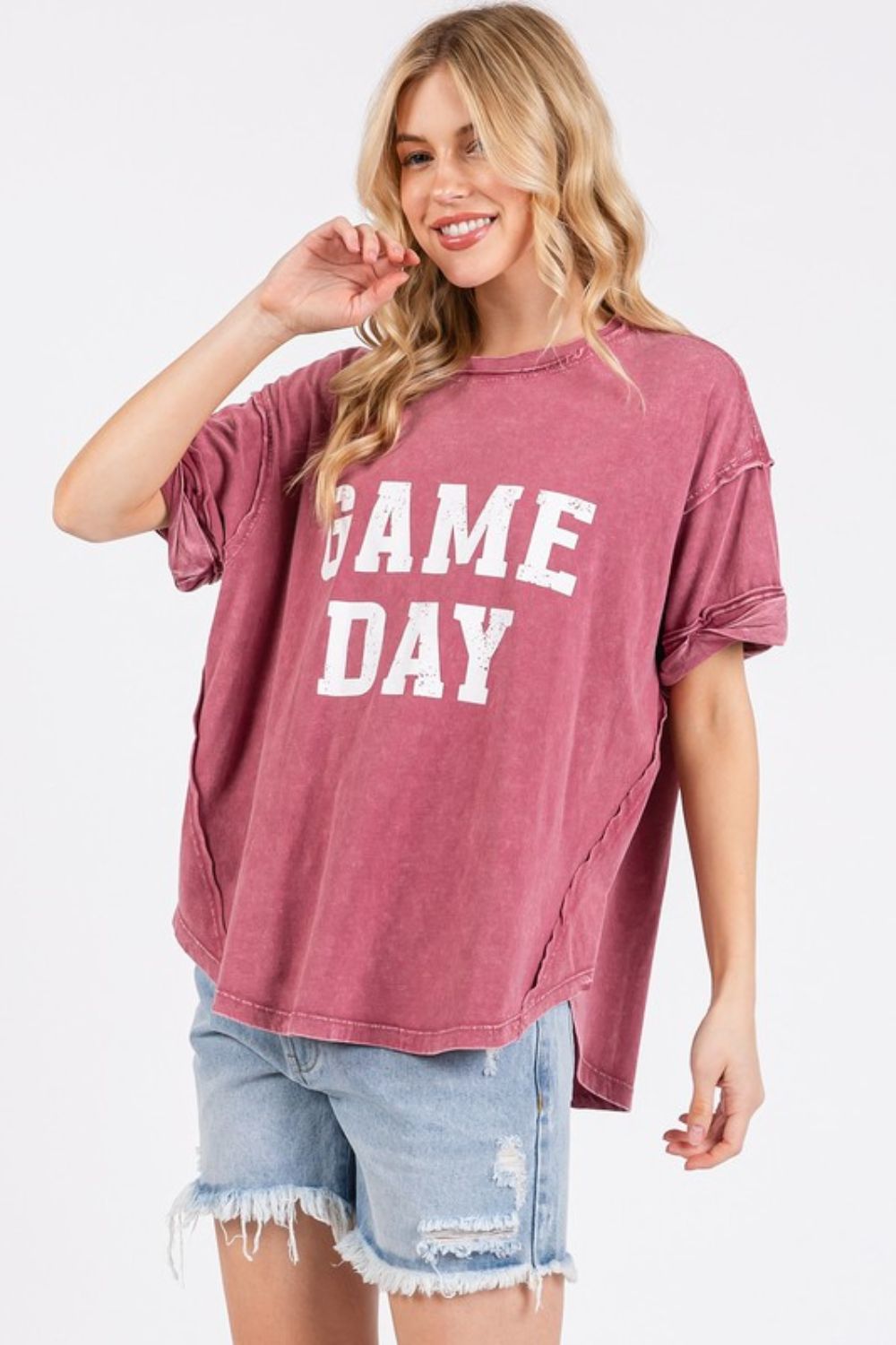 Mittoshop GAME DAY Round Neck Short Sleeve Cotton T-Shirt