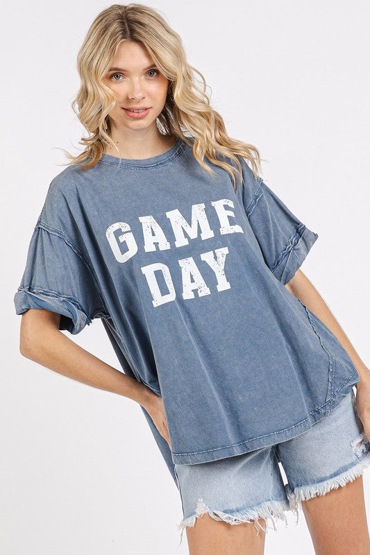 Mittoshop GAME DAY Round Neck Short Sleeve Cotton T-Shirt