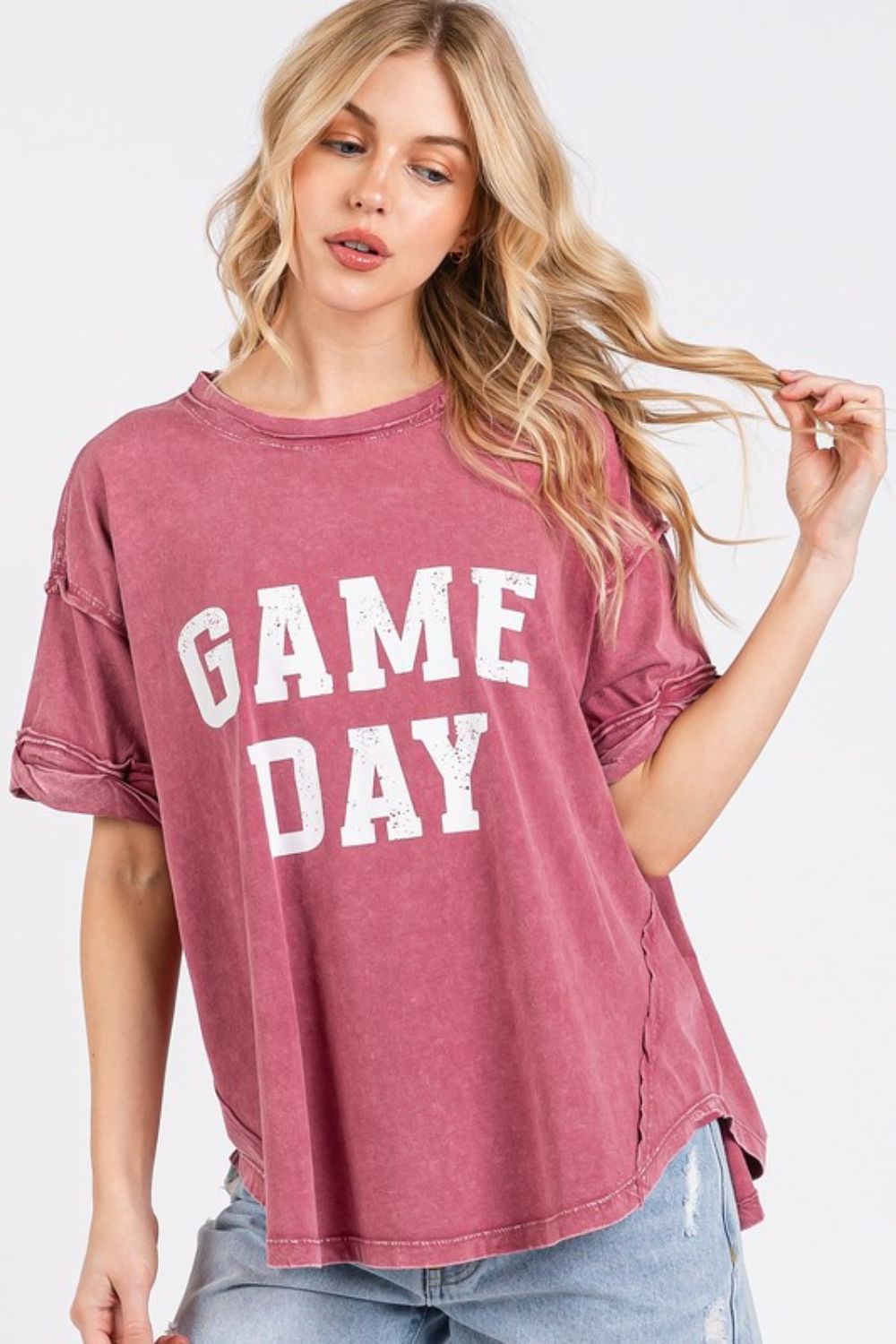 Mittoshop GAME DAY Round Neck Short Sleeve Cotton T-Shirt