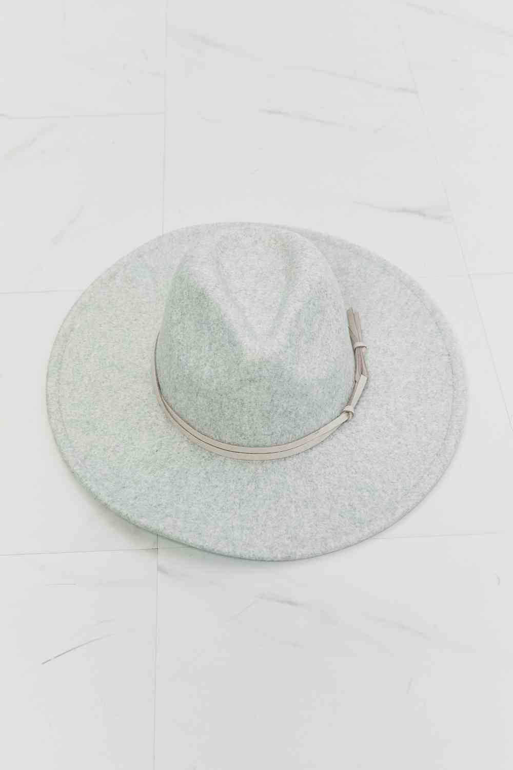 Fame Festival Babe Fedora Hat Poly Wool Blend Wide Brim All Year Round