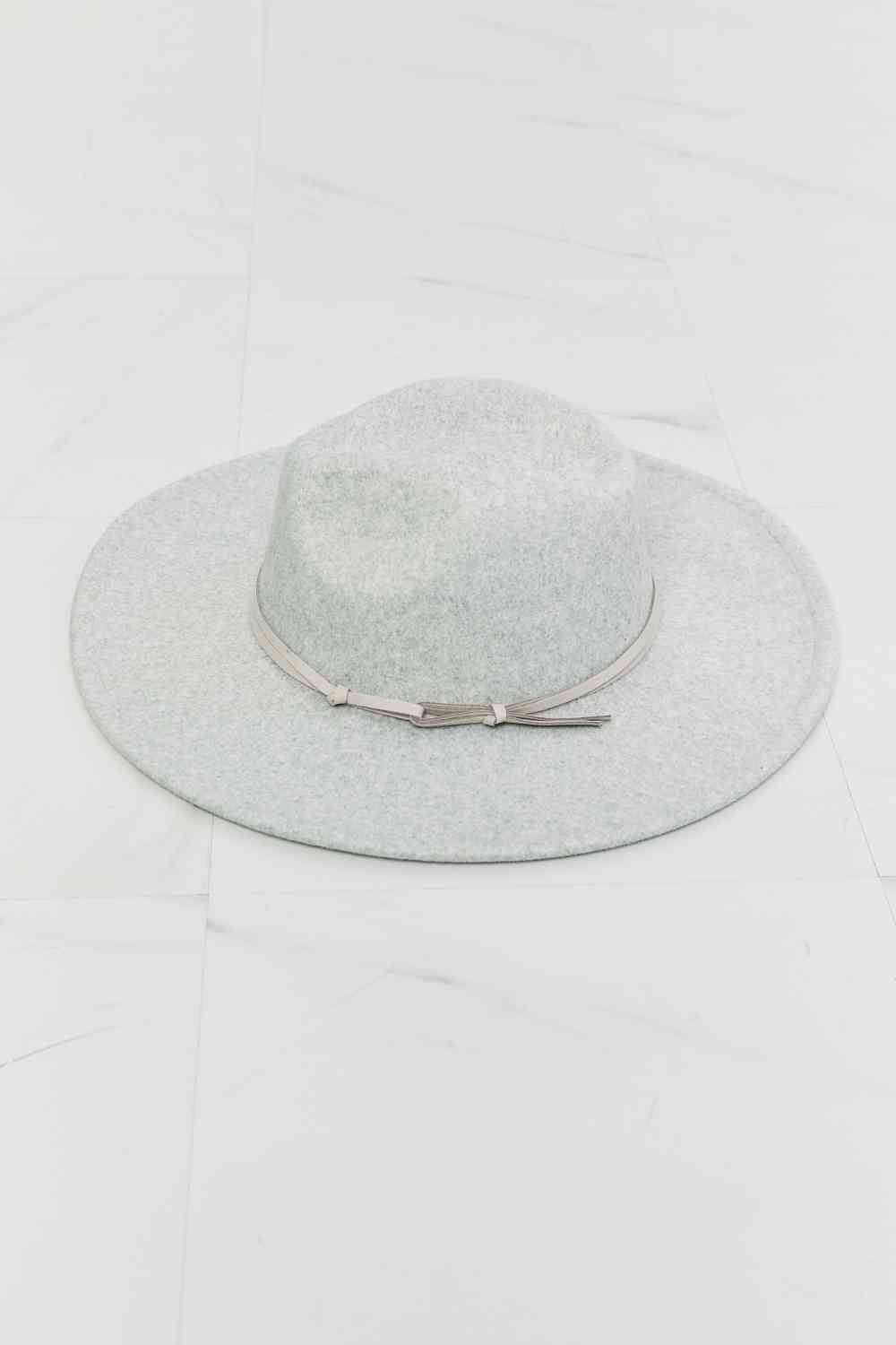Fame Festival Babe Fedora Hat Poly Wool Blend Wide Brim All Year Round