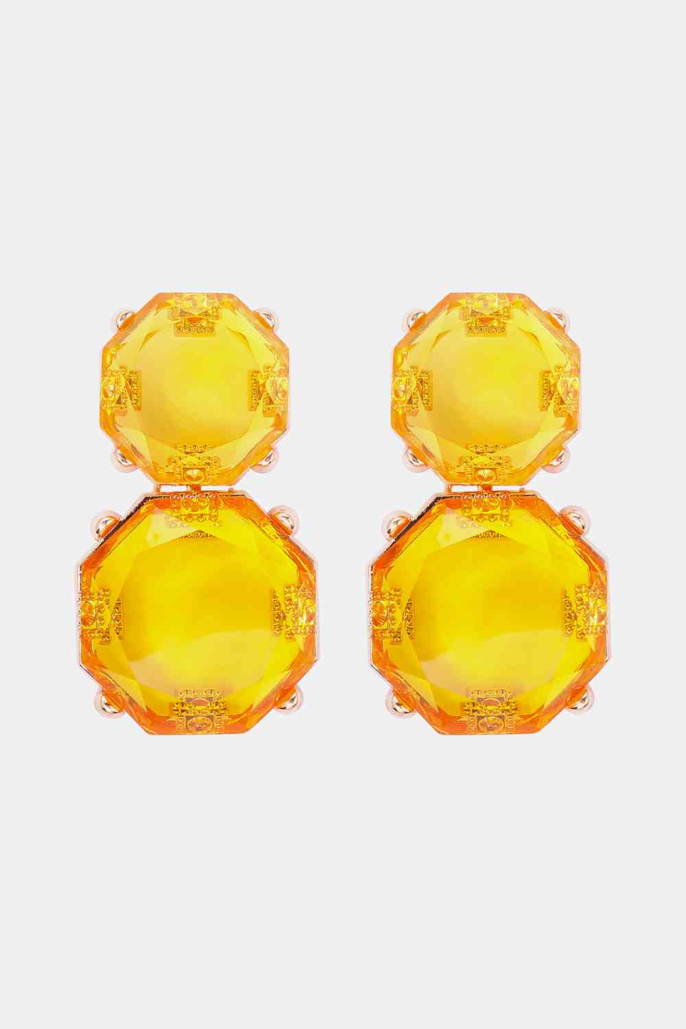 Statement Gold Chunky Dangle Earrings
