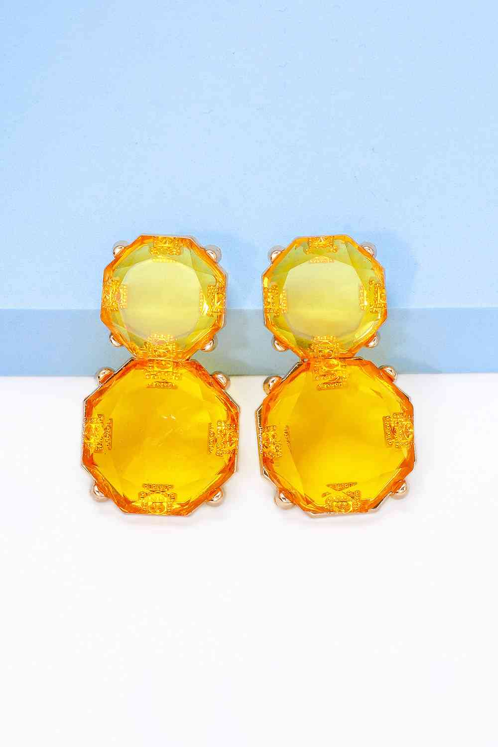 Statement Gold Chunky Dangle Earrings