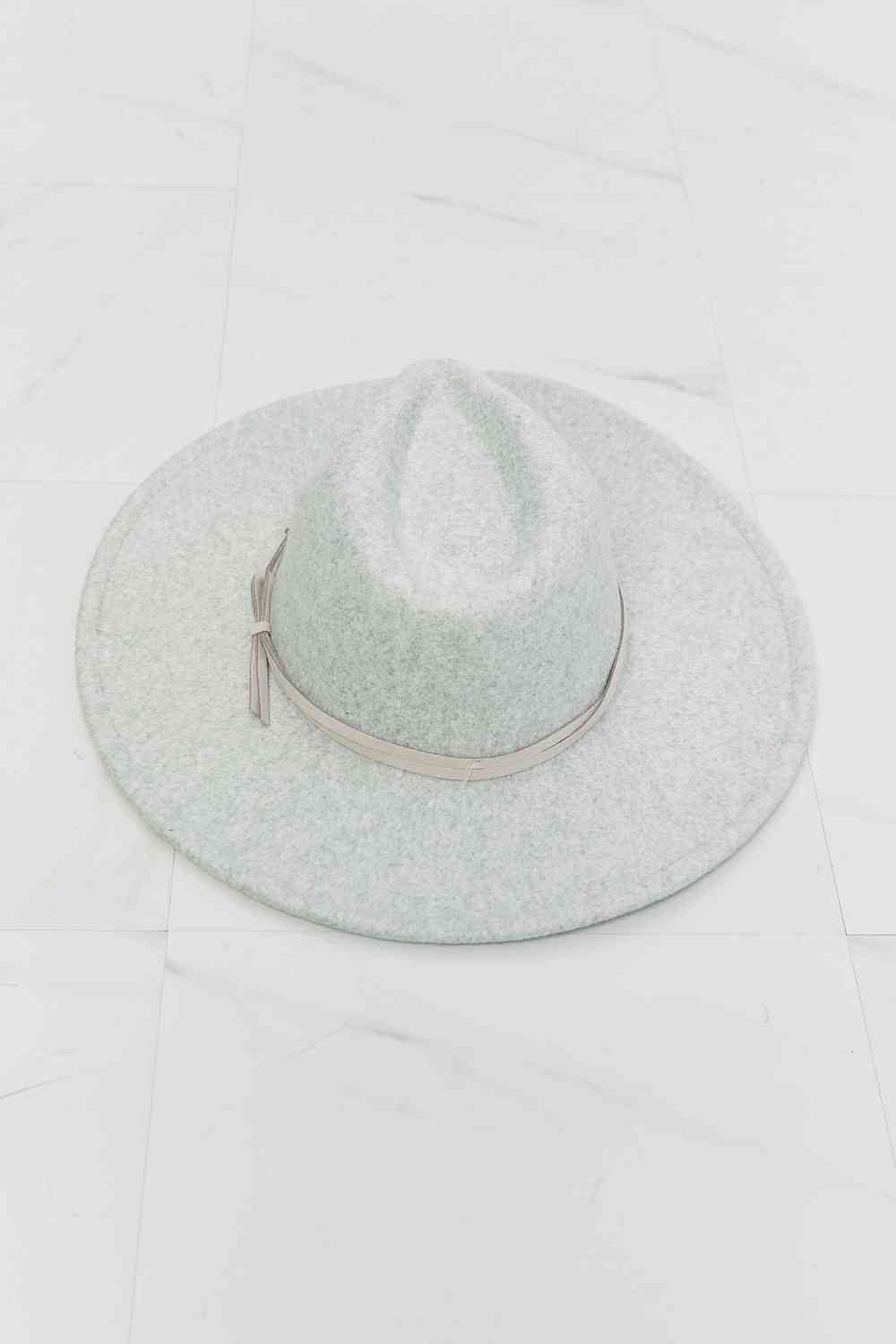 Fame Festival Babe Fedora Hat Poly Wool Blend Wide Brim All Year Round