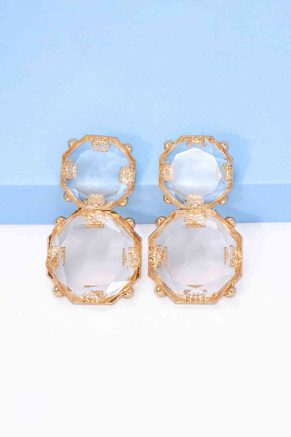 Statement Gold Chunky Dangle Earrings