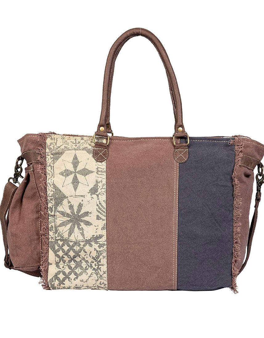 Myra Retro Print Weekender Bag