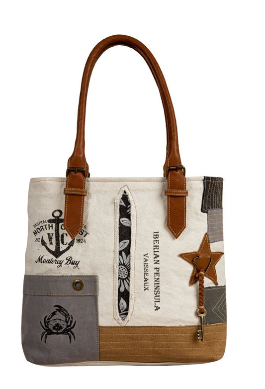 Myra Expanded Patch Hand Tote Bag