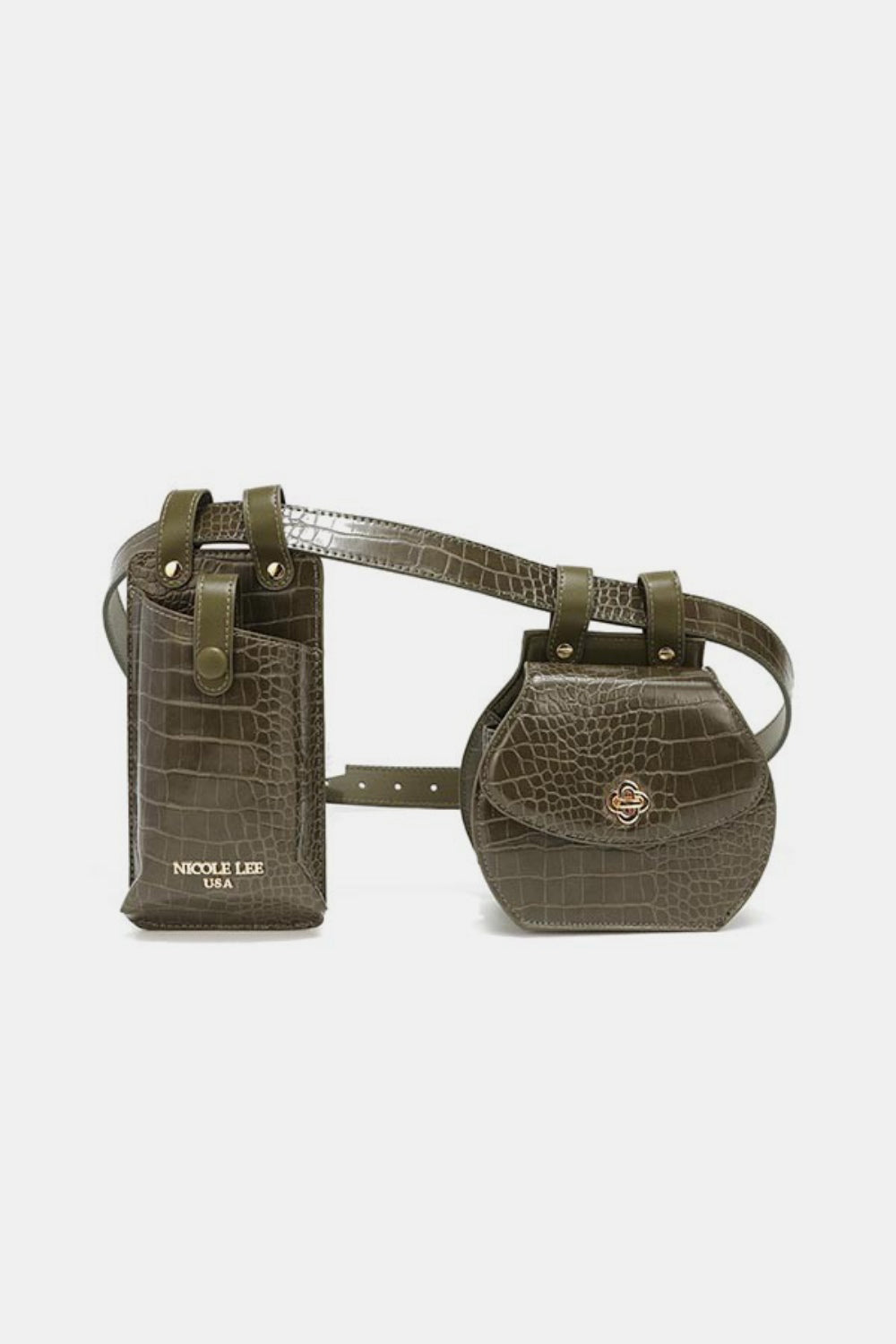 Nicole Lee USA 2 Piece Texture Belt Bag Vegan