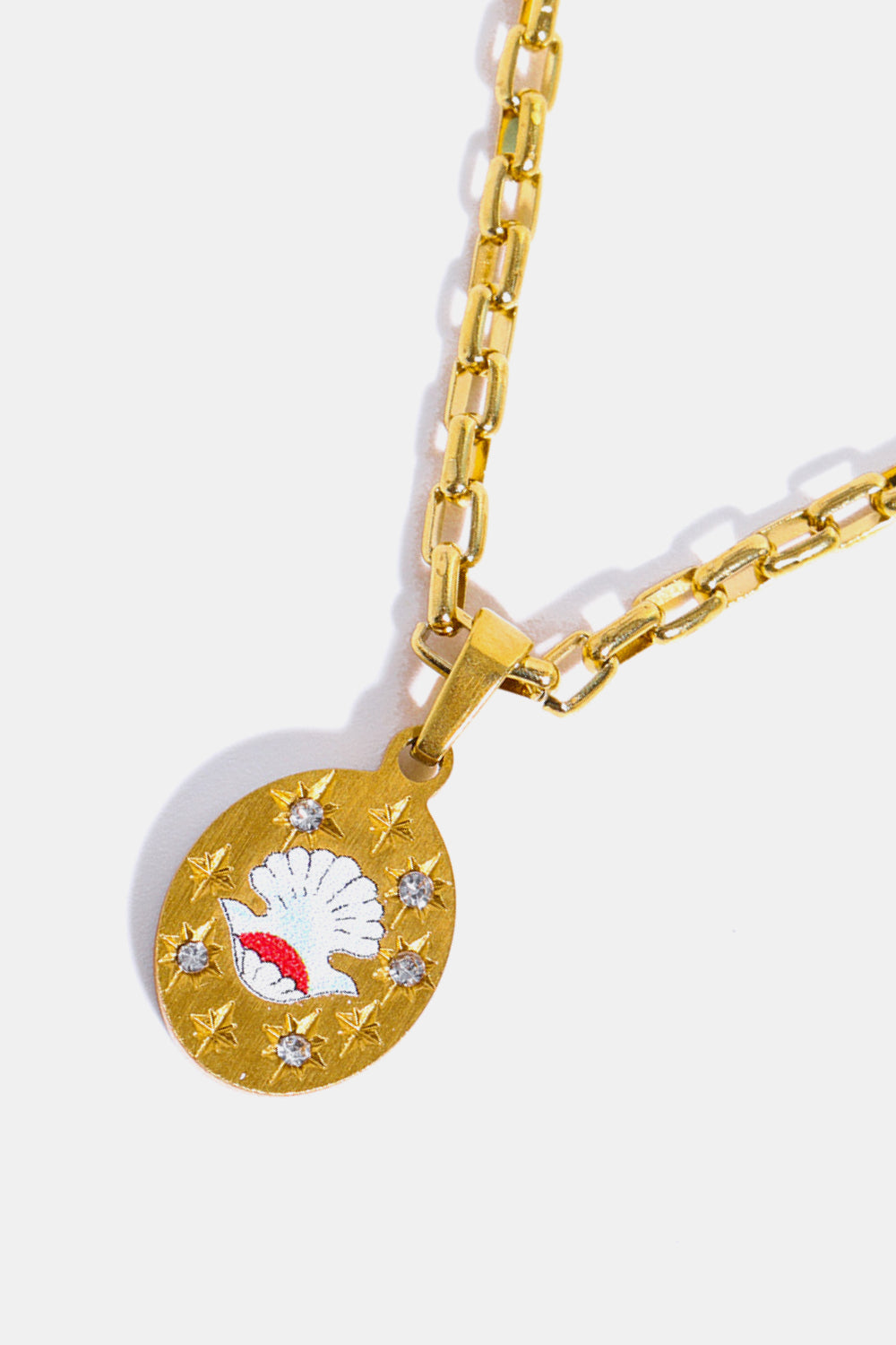 Summer Floral Pendants Stainless Steel 18K Gold-Plated Necklace