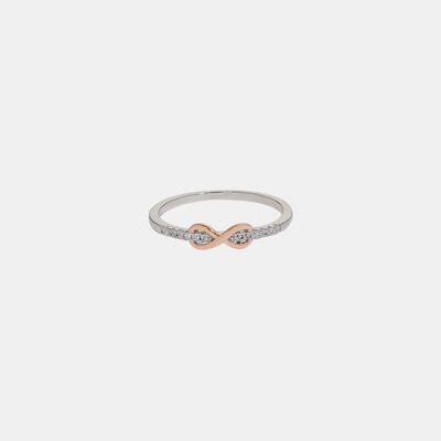 Sterling Silver Zircon Infinity Knot Ring