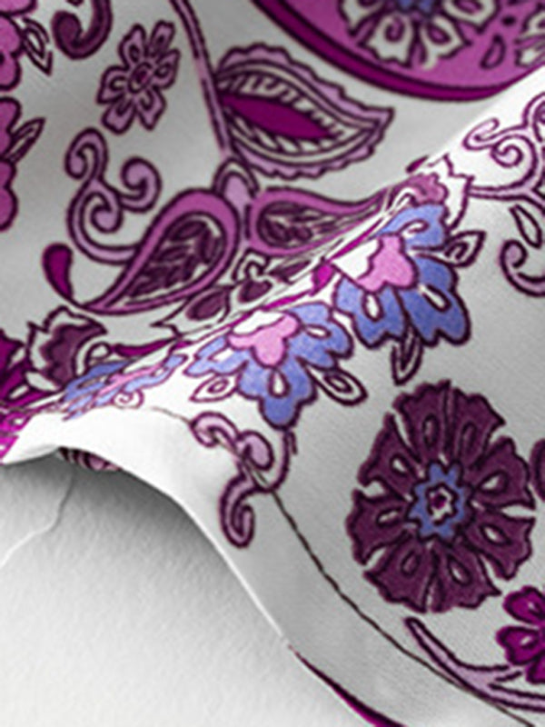 Floral Paisley Casual to Dressy Long Sleeve Button Down Top